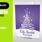 Tarjeta Navideña para Empresa: Tipo Parte, Impresa en Hilo - Modelo 2013