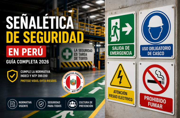 señaletica de seguridad peru normativa indeci ntp 399.010 señales de seguridad industrial evacuacion uso obligatorio casco riesgo electrico prohibido fumar peru