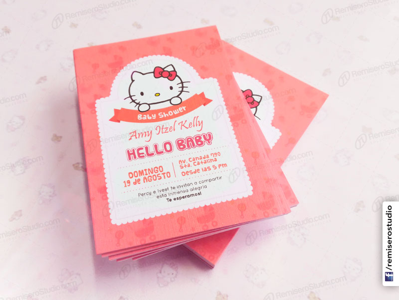 Invitaciones para Baby Shower Hello Kitty