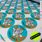 Stickers adhesivos circulares para Coco Crepe
